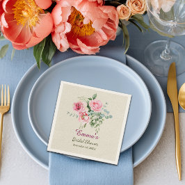 Vintage Rose Brautparty-Papier anpassen Serviette