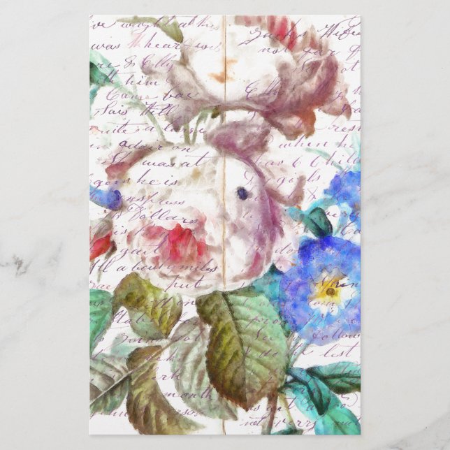 Vintage Rose Briefpapier (Vorderseite)