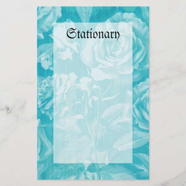 Vintage Rose Briefpapier (Vorderseite)
