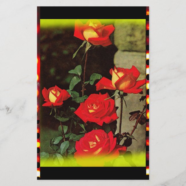 Vintage Rose Briefpapier (Vorderseite)