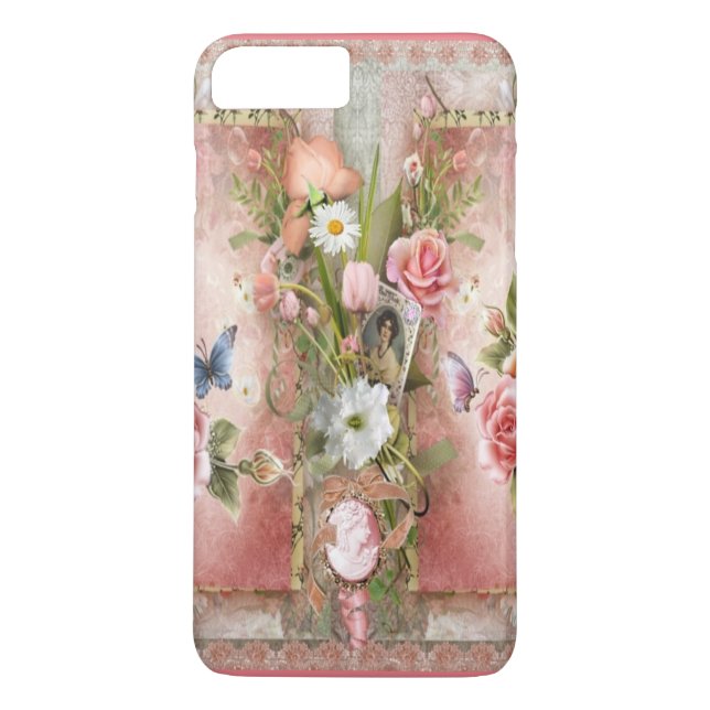 Vintage Rose Case-Mate iPhone Hülle (Rückseite)