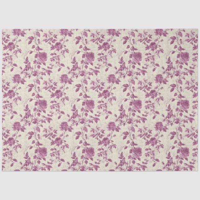 Vintage Rose Chinoiserie Seidenpapier (Vorderseite)