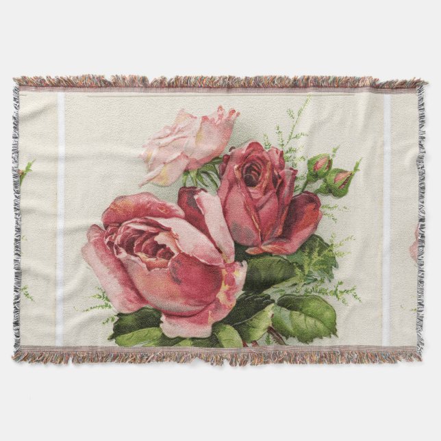 Vintage Rose Decke (Vorderseite)