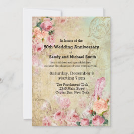 Vintage Rose Einladung