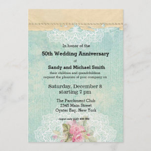 Vintage Rose Einladung