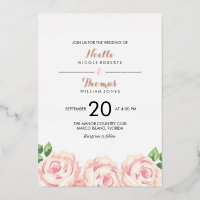 Vintage Rose Einladung zur Hochzeit