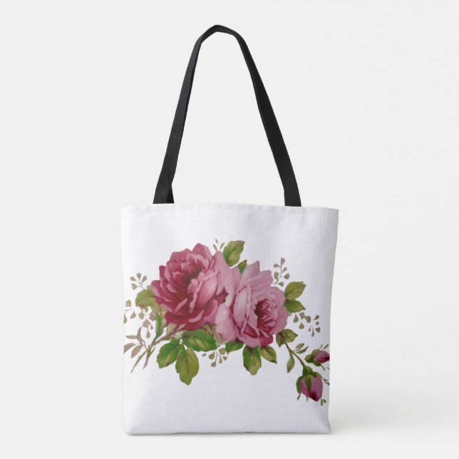 Vintage Rose Elegance  Tote Bag (Dos)