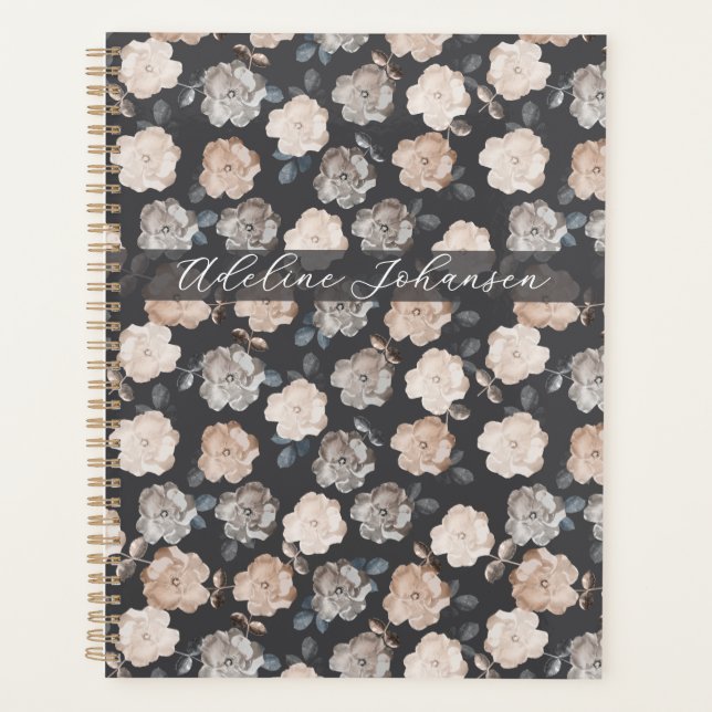 Vintage Rose Eleganter Personalisierter Terminplan Planer (Vorderseite)