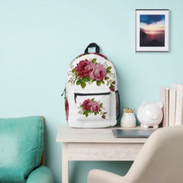 Vintage Rose Eleganz Bedruckter Rucksack
