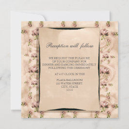 Vintage Rose Empfang Einladung