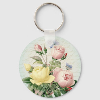 Vintage Rose Feminaler Schlüsselanhänger