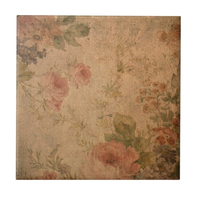 Vintage Rose Fliese (Vorderseite)