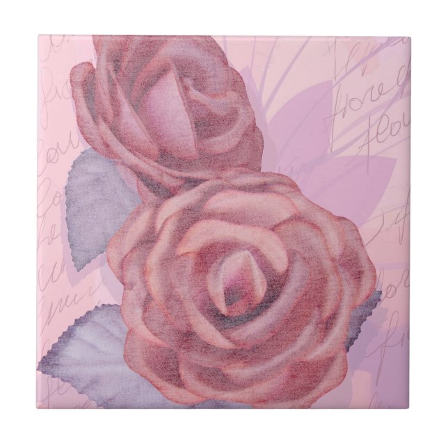 Vintage Rose, Fliesen (Vorderseite)