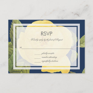 Vintage Rose Garden Rsvp Card Karte