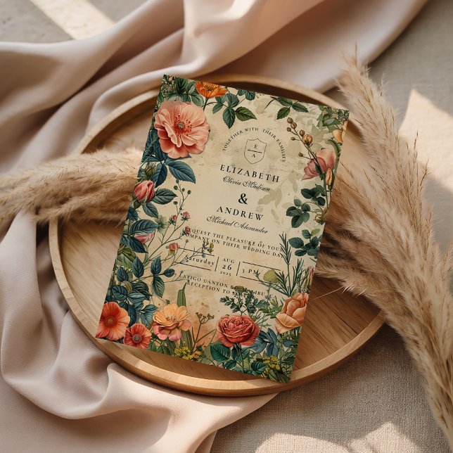 Vintage Rose Garden Wedding Einladung (Von Creator hochgeladen)