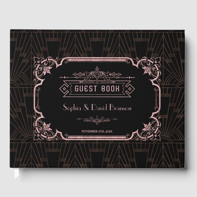 Vintage Rose Gästebuch (Vorderseite)