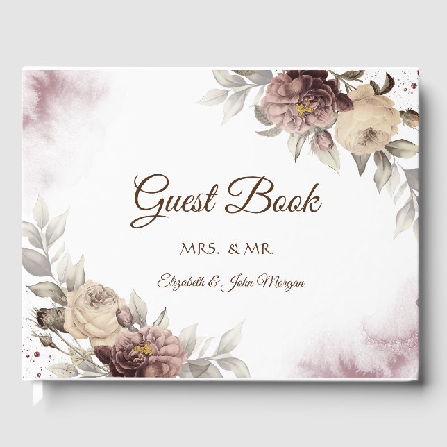 Vintage Rose Gästebuch (Vorderseite)