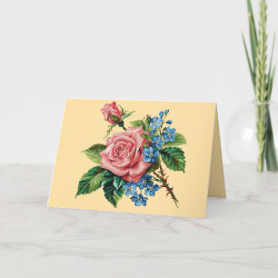 Vintage Rose Geburtstagskarte Karte