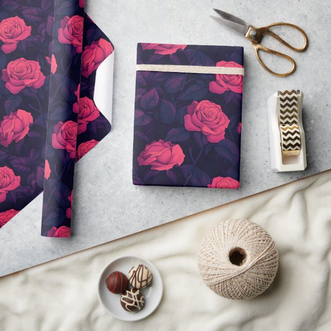 Vintage Rose Geschenkpapier (Kunsthandwerk)