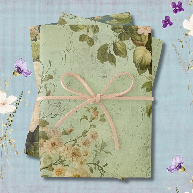 Vintage Rose Geschenkpapier Set (Von Creator hochgeladen)