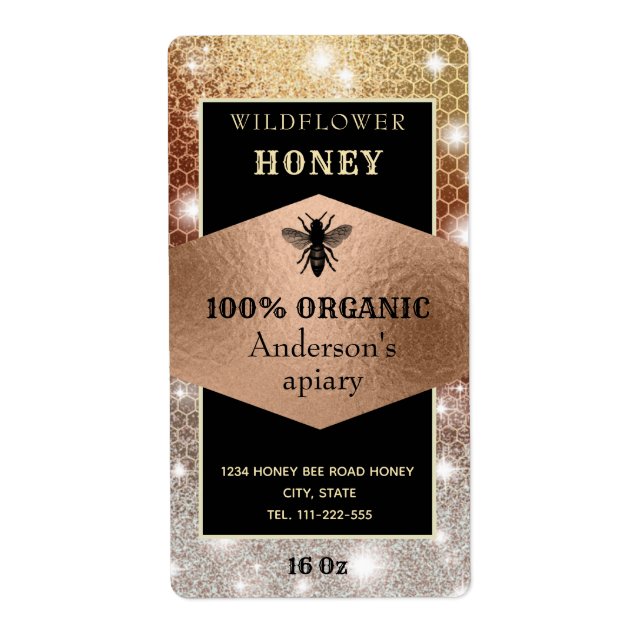 Vintage Rose Gold Bienenlogo (Vorne)