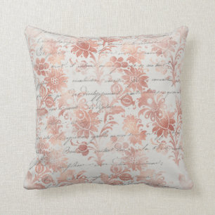 Vintage Rose Goldfloral Kissen