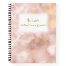 Vintage Rose Goldmarmorplatte Hochzeitsplaner
