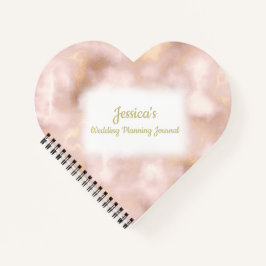 Vintage Rose Goldmarmorplatte Hochzeitsplaner Notizbuch
