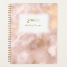 Vintage Rose Goldmarmorplatte Hochzeitsplaner Planer