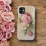 Vintage Rose Handgemalte Rose Case-Mate iPhone Hülle<br><div class="desc">Schöne Vintage Rose blühen auf einem sanften,  neutralen Hintergrund.</div>