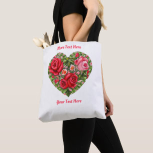 Vintage Rose Herz Tasche