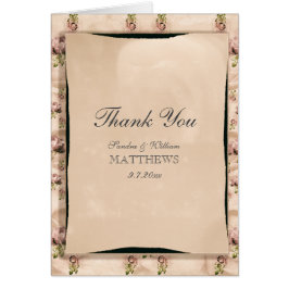 Vintage Rose Hochzeit Danke