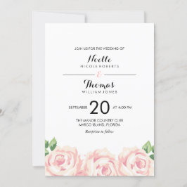 Vintage Rose Hochzeit Einladung