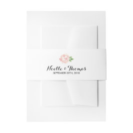 Vintage Rose Hochzeit Einladungsbanderole