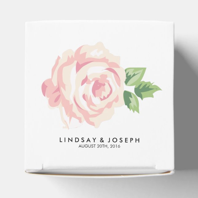 Vintage Rose Hochzeit Geschenkschachtel (Oben)