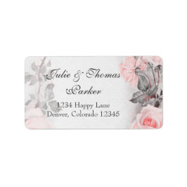 Vintage Rose Hochzeitadressen Adressaufkleber