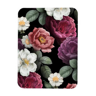 Vintage Rose Illustration Art Magnet
