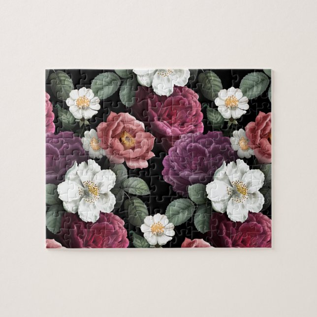 Vintage Rose Illustration Blume Kunst (Horizontal)