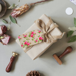 Vintage Rose Illustration Geschenkanhänger