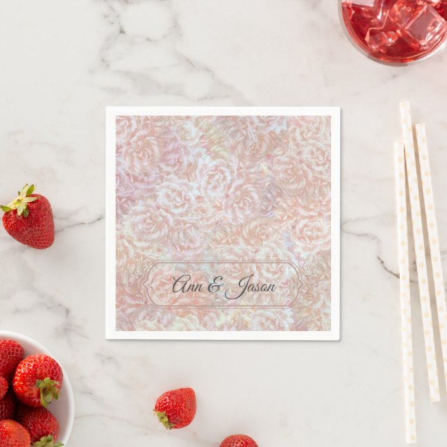 Vintage Rose in Creme - Florin Serviette (Beispiel)