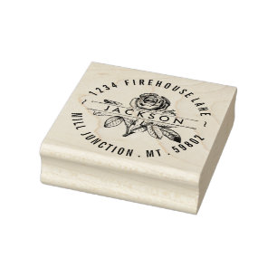 Vintage Rose in der Gummistempel