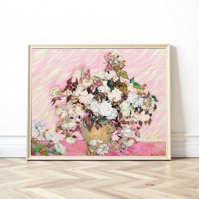 Vintage Rose in einer Vase, Van Gogh Poster (Von Creator hochgeladen)