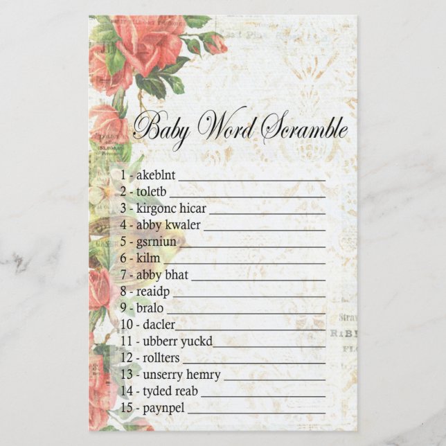 Vintage Rose Kinderspiel (Vorderseite)