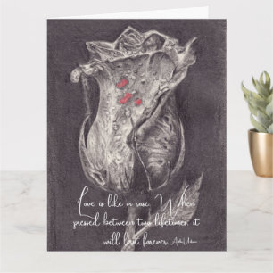Vintage Rose Kostenvoranschlag Valentine Ferienkar Karte