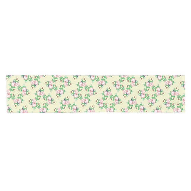 Vintage Rose Kurzer Tischläufer (Horizontal)