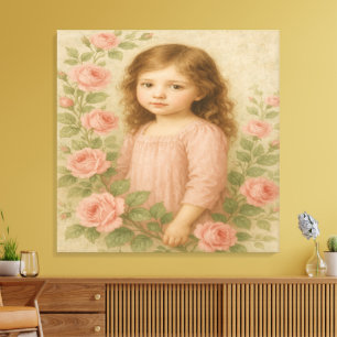 Vintage Rose Leinwanddruck