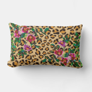 Vintage Rose - Leopardendruck Lendenkissen
