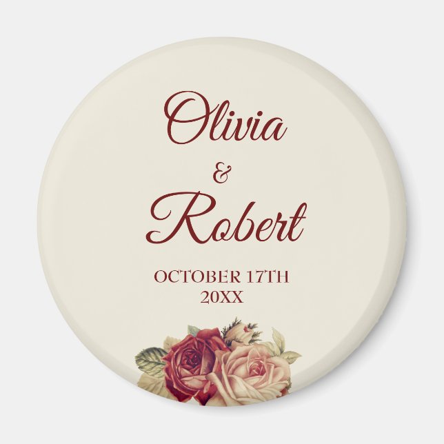 Vintage Rose Magnet (Vorne)