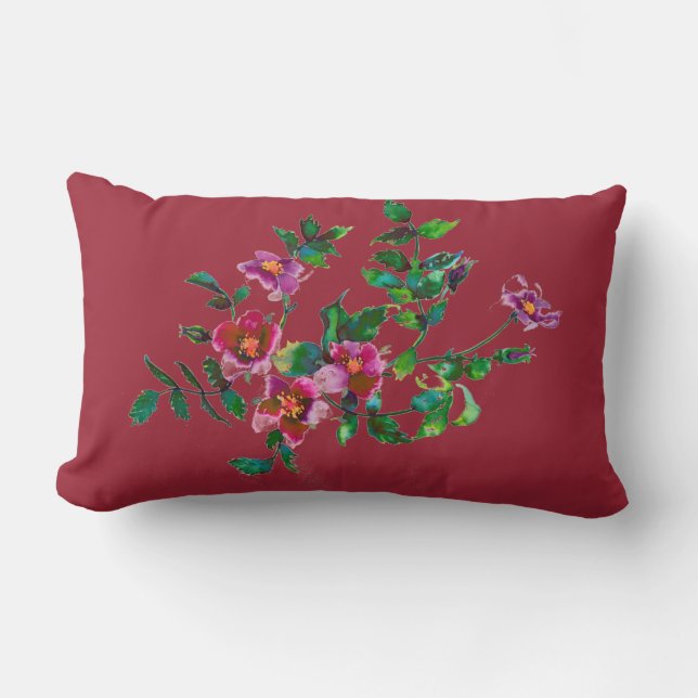 Vintage Rose - Marsala Lendenkissen (Vorderseite)