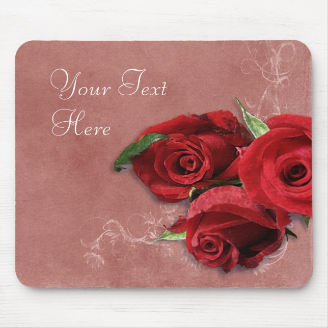 Vintage Rose Mousepad (Vorne)